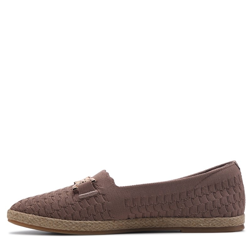 Women's Cleo Jute Fashion Luncheon Stretch Knit Loafers (Mocha)