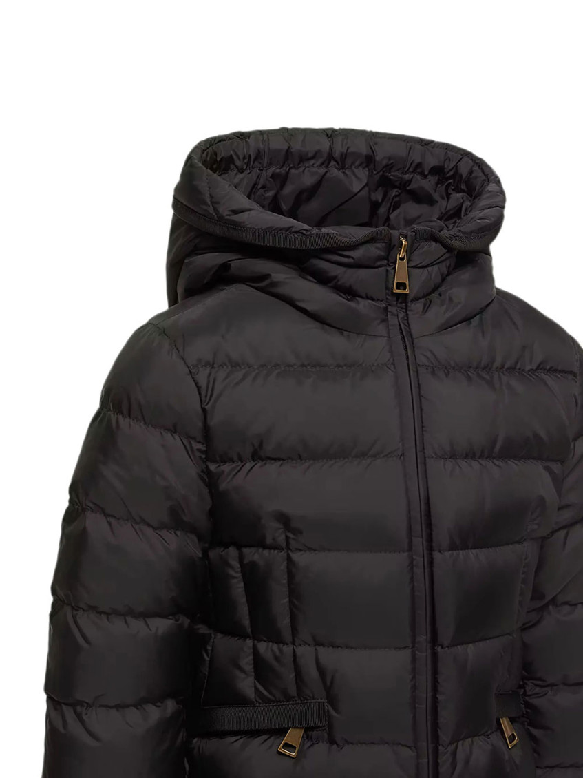 Girls Black Quilted Jacket