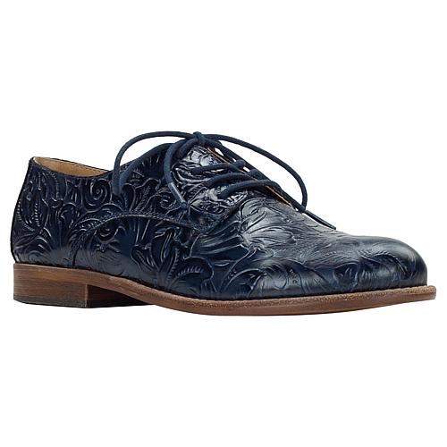 Silvio Leather Oxford - Brown Tooled