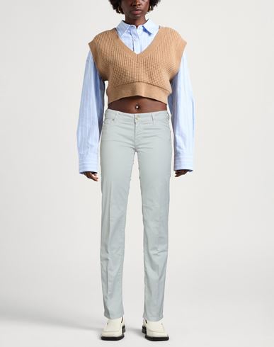 Jacob Cohёn Woman Pants Light grey Size 30 Cotton, Elastane