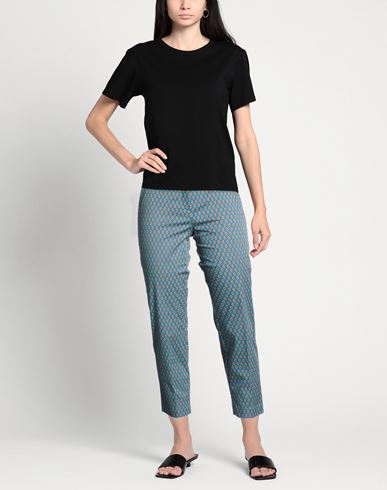 Woman Pants Azure Size 8 Cotton, Elastane