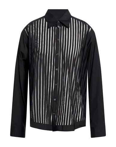 Man Shirt Black Size 36 Cotton