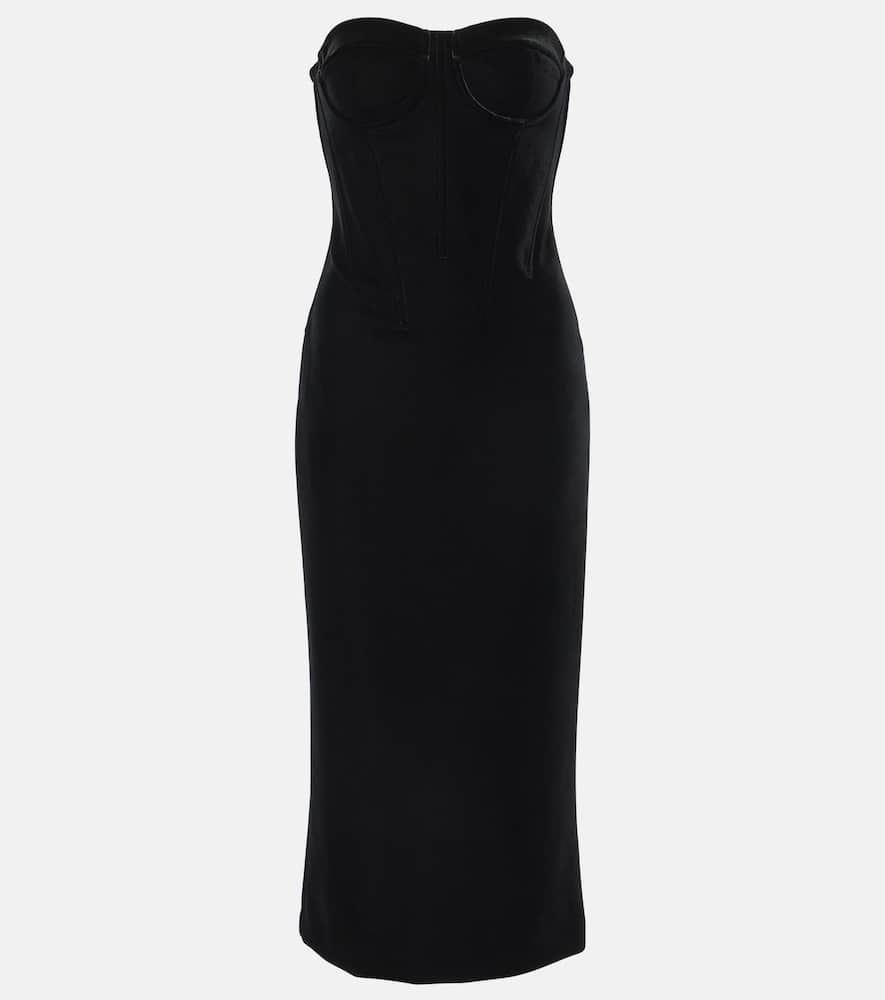 Velvet bustier dress