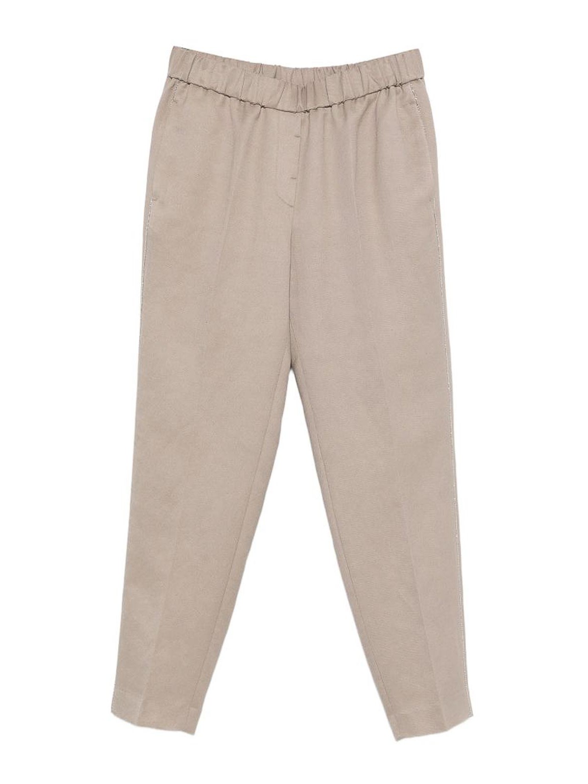 Peserico - linen pants straight cut pleated front detailing