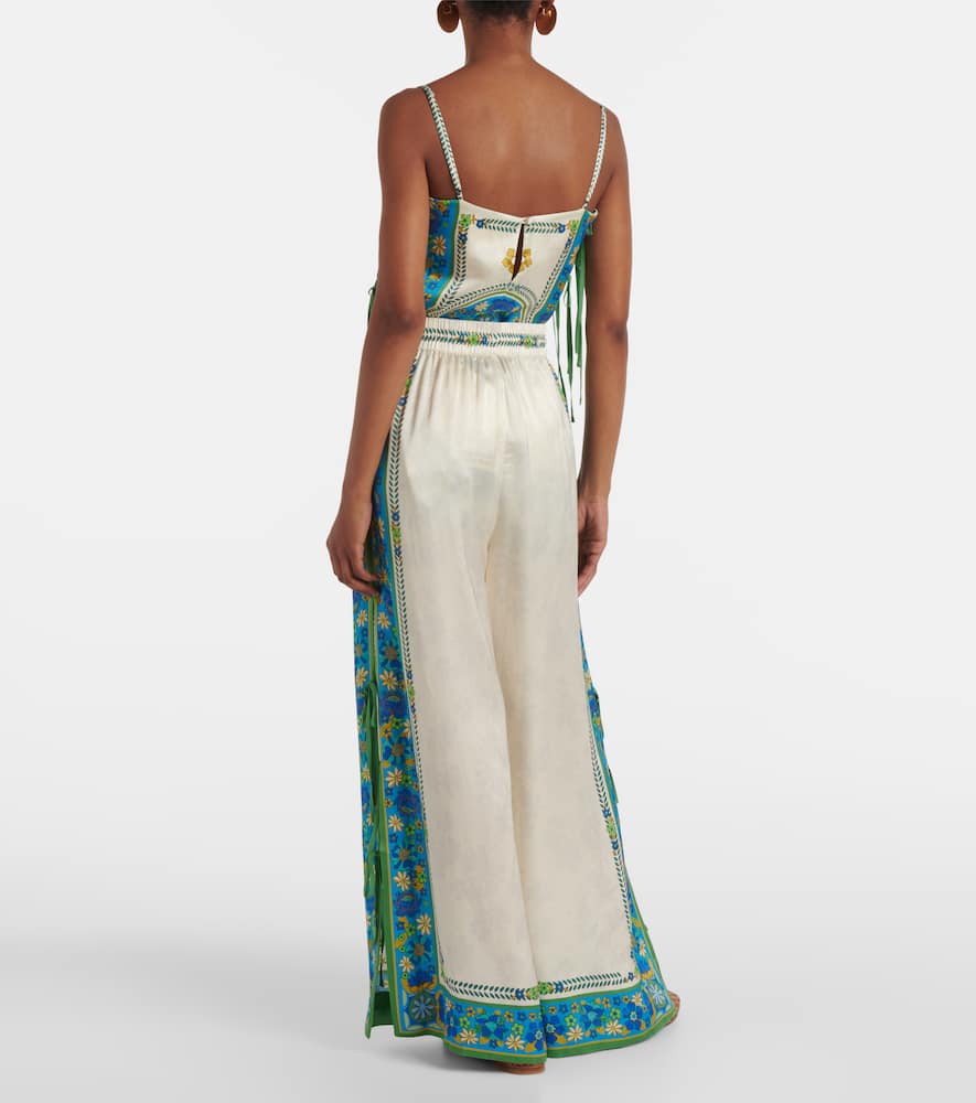Alémais Vivianna printed high-rise wide-leg pants
