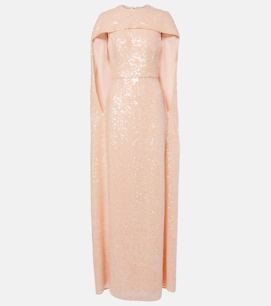 Sequined chiffon gown