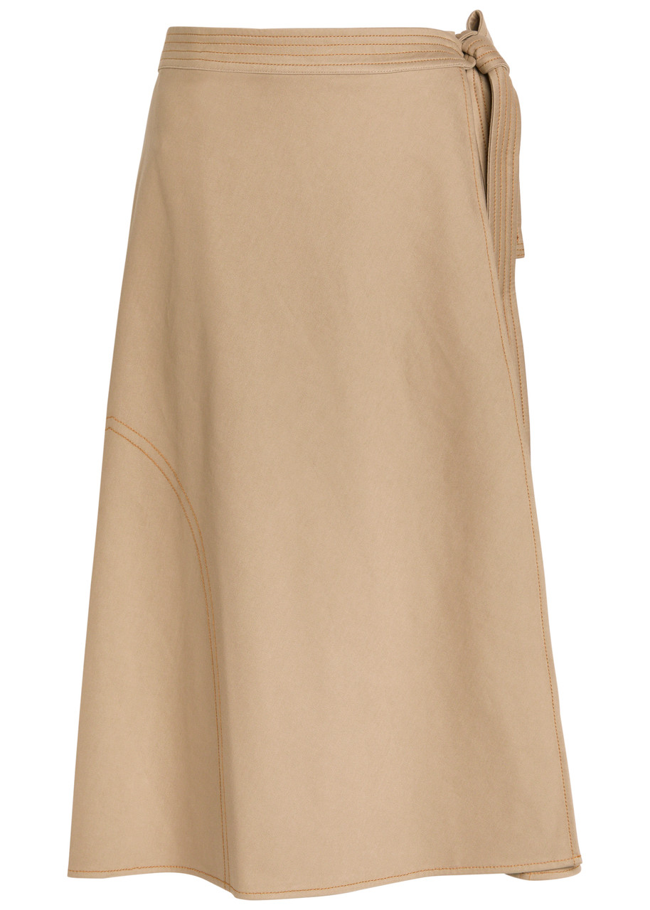 Rane Cotton-blend Midi Wrap Skirt