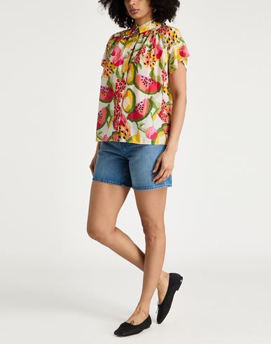 Woman Shirt Coral Size L Cotton