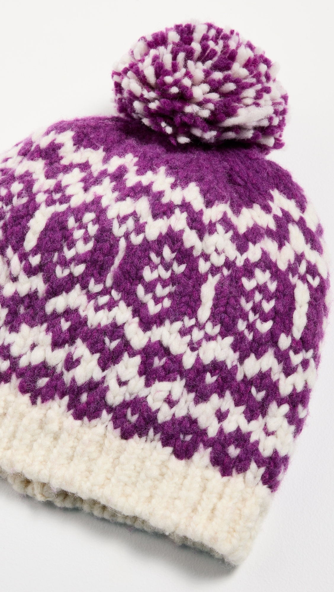 Valley Fair Isle Beanie 501 Purple One Size
