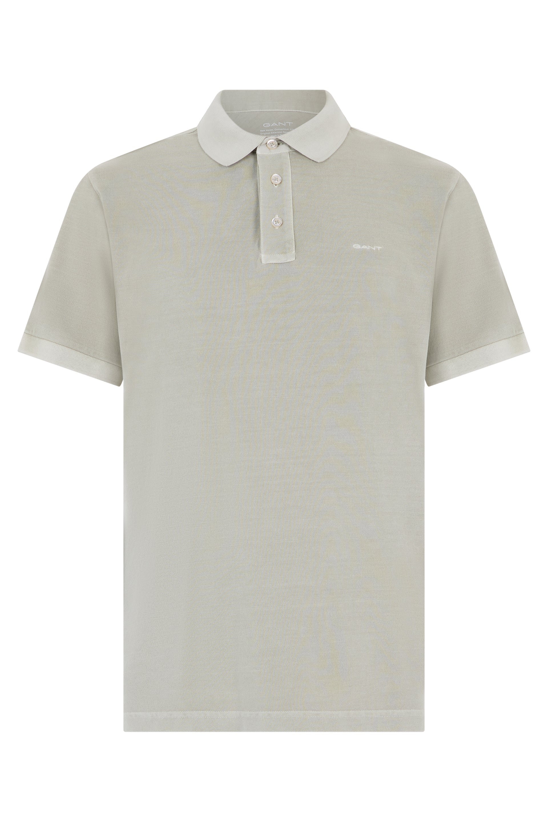 Short Sleeve Cotton Polo — Beige