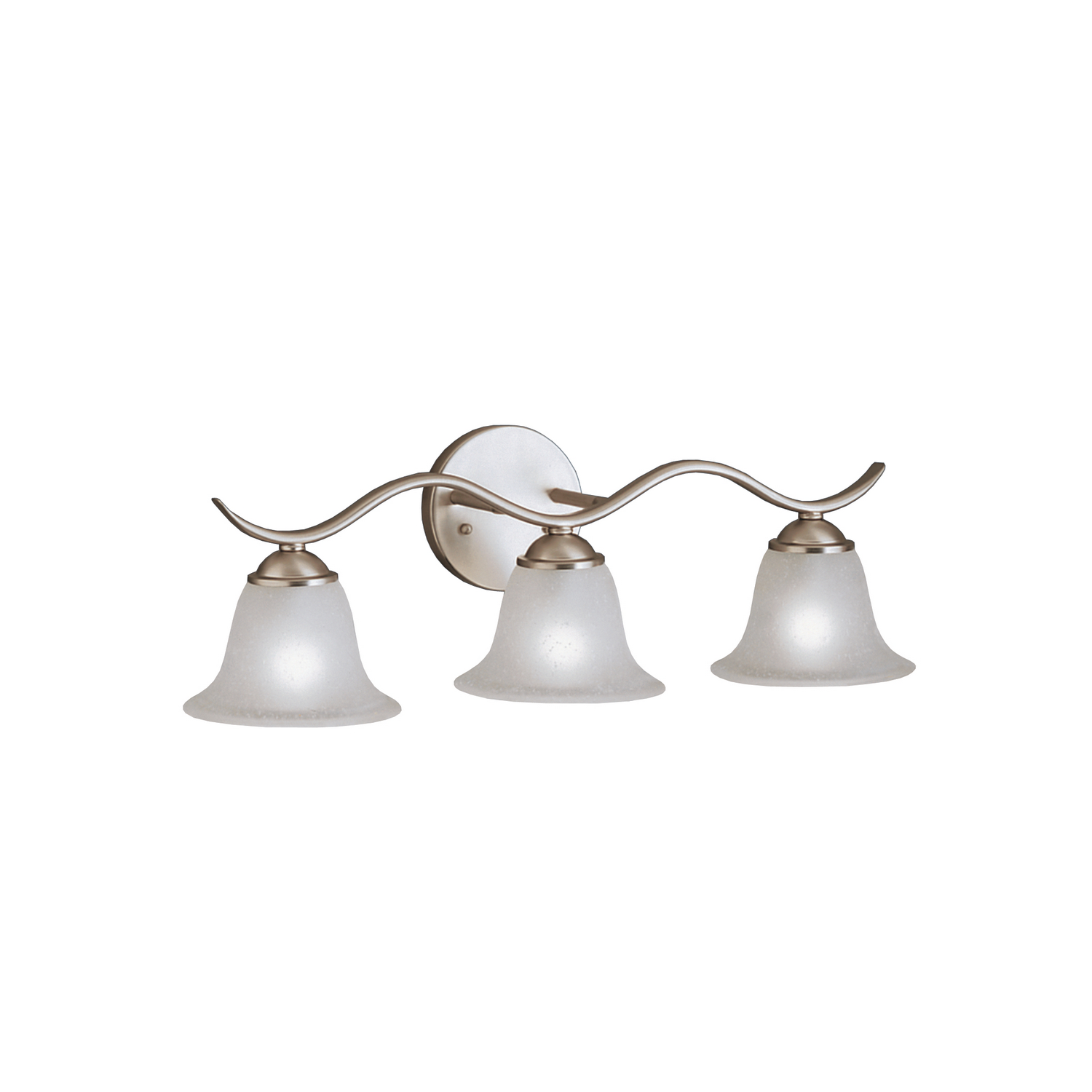 Dover 3-Light Bathroom Vanity Light in Brushed Nicke