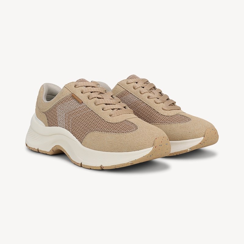 Women's Walk Mode Sneaker Shoes Cuban Sand Fabric DRSCH Suede