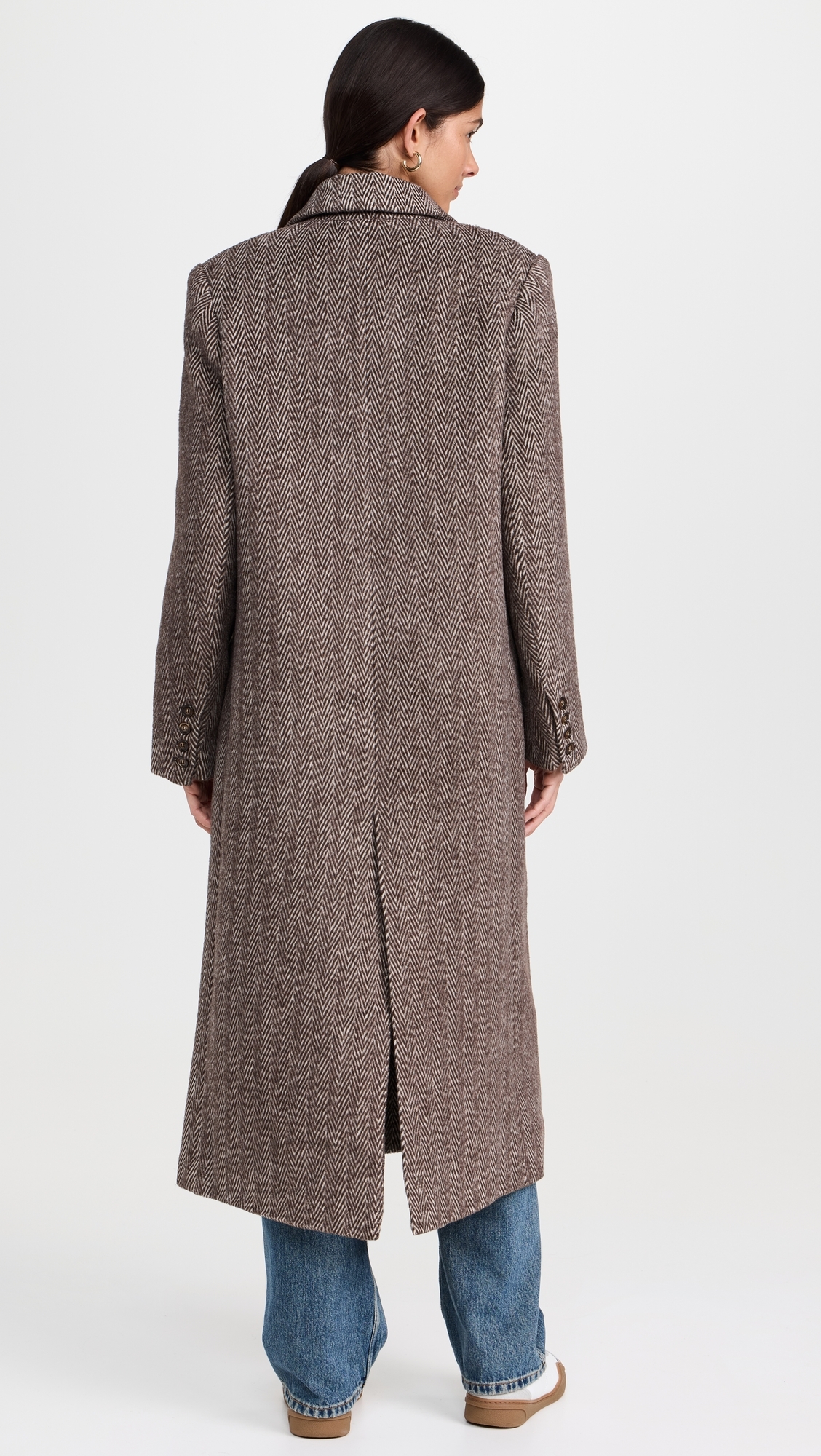 Morana Coat Brown Herringbone