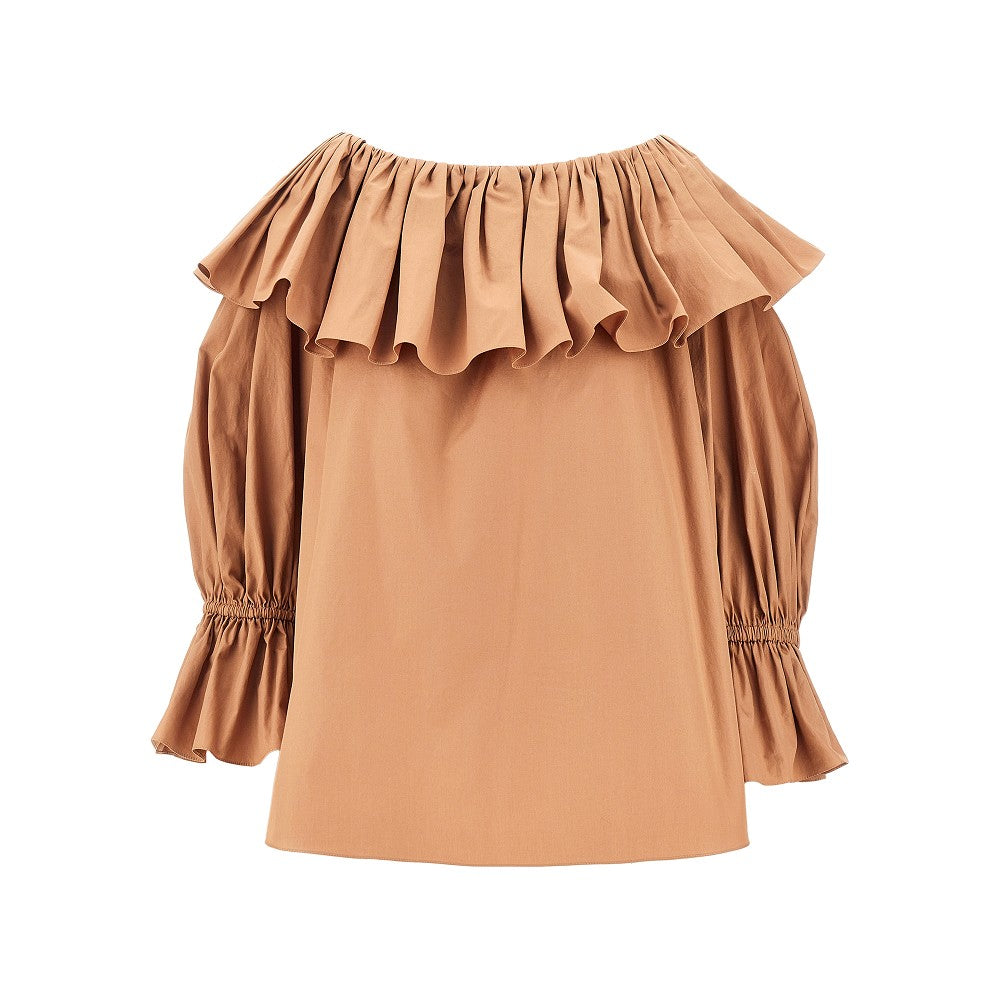 CHLOE' Ruffled poplin blouse Woman 38