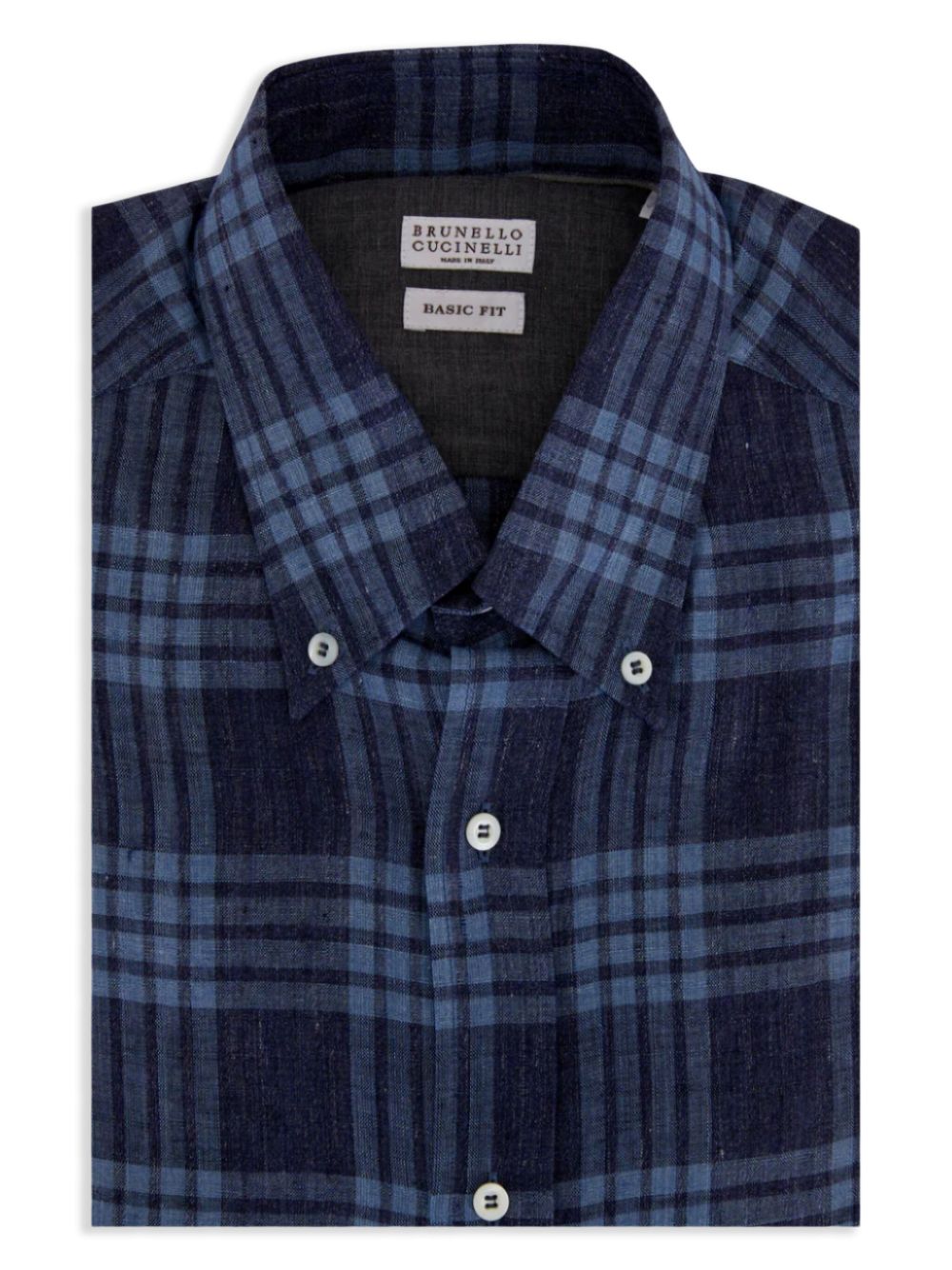 Brunello Cucinelli checked shirt - Blue