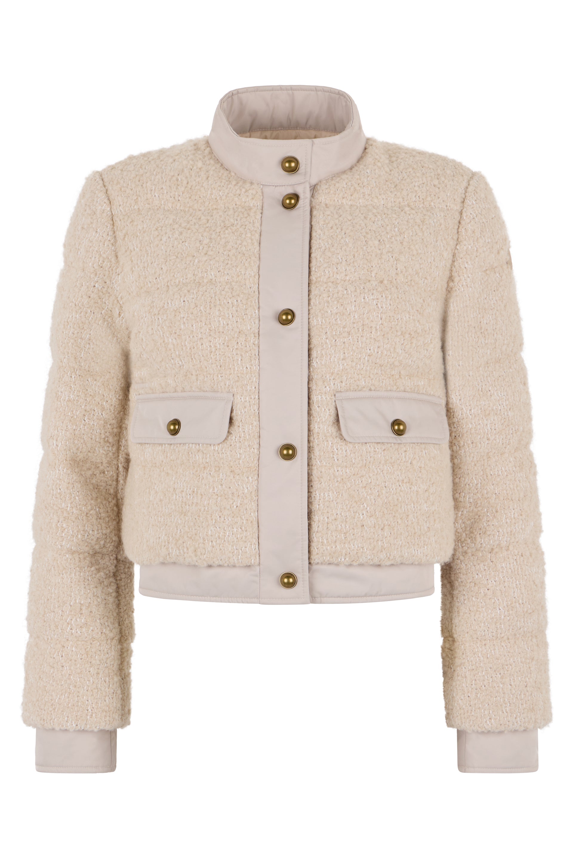 Blandy Wool Blend Bouclé Short Down Jacket