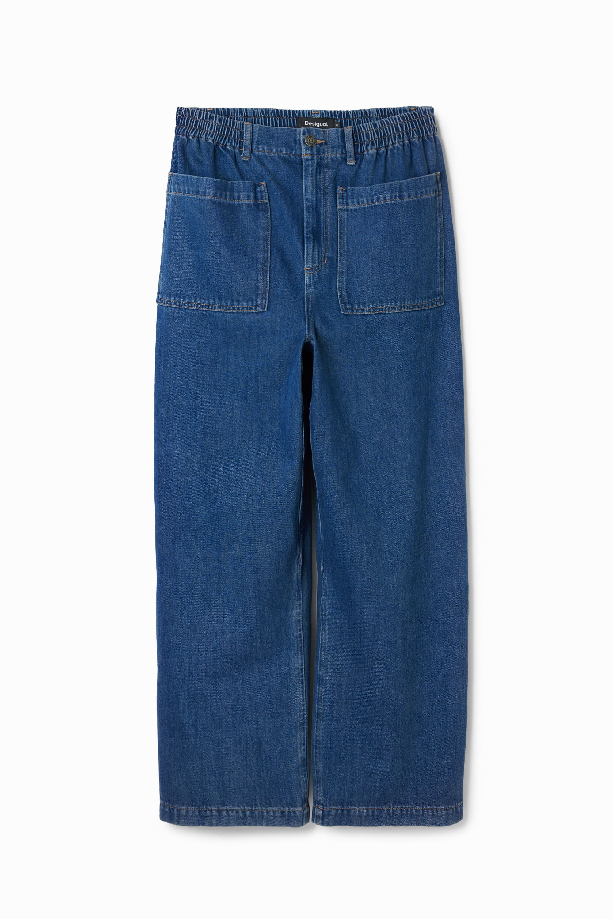 Long jeans with pocket