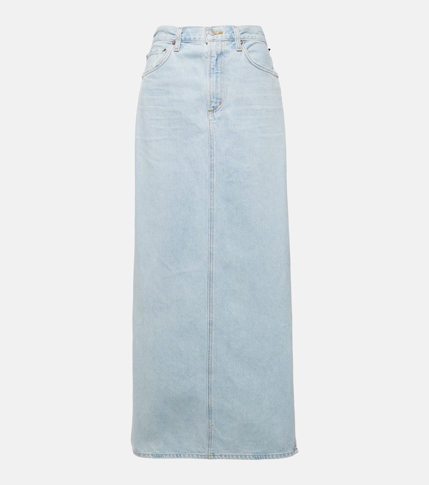 Astrid Slice denim maxi skirt