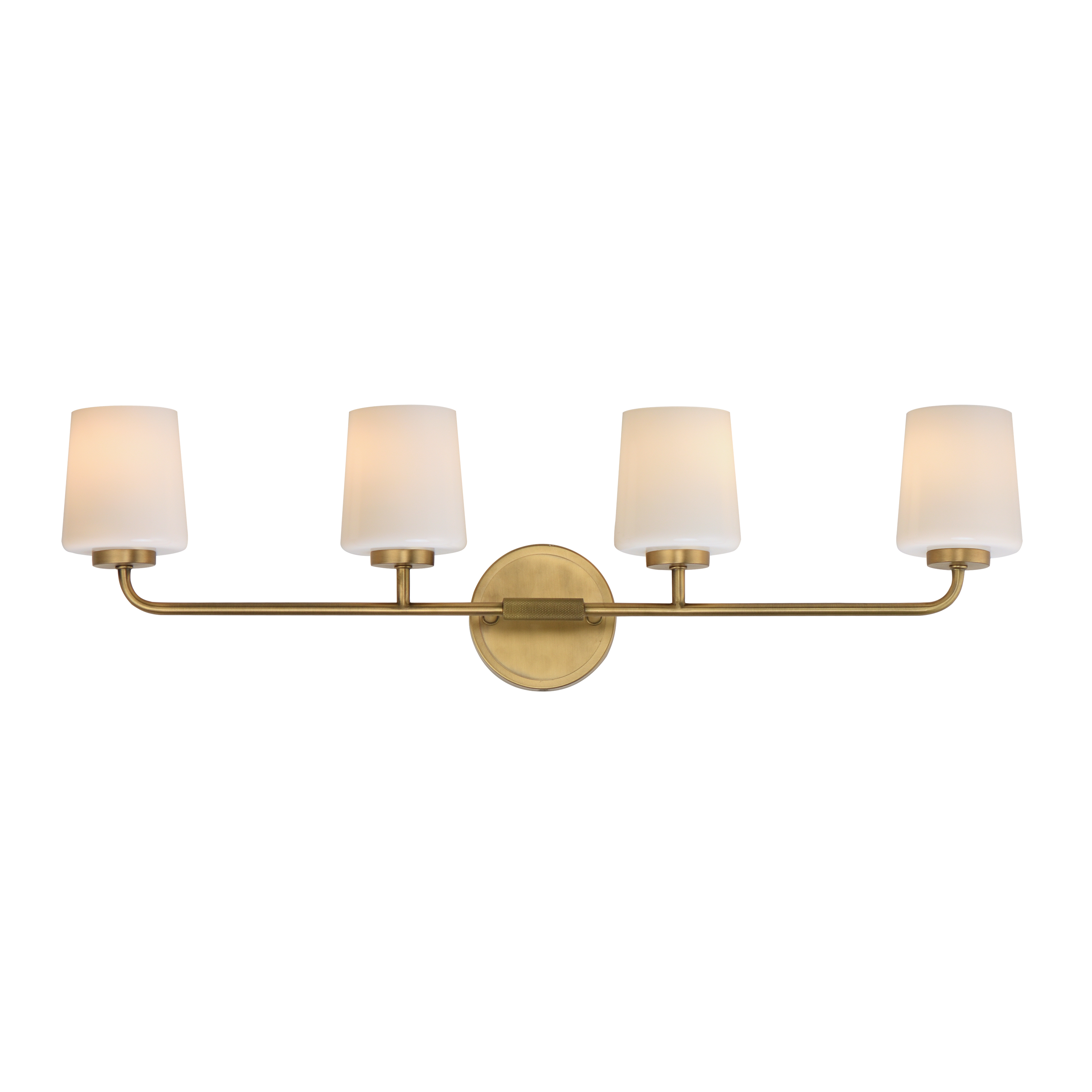 Natural Aged Brass Bathroom Vanity Light from the Durham Collection