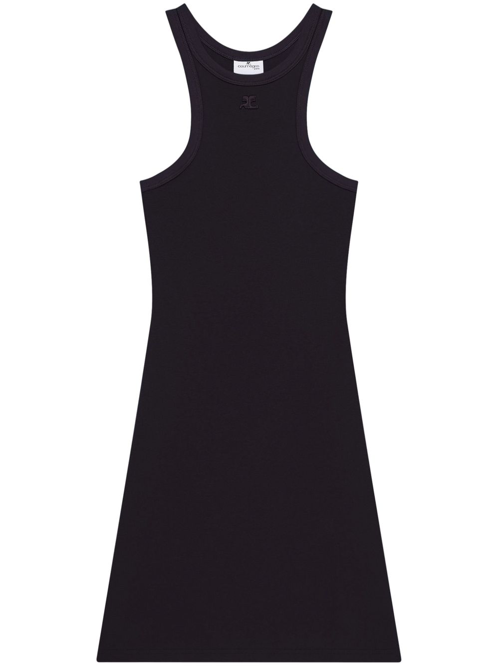 Scuba Cotton Racerback Dress — Black