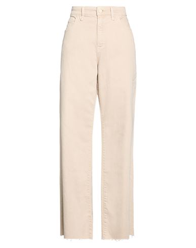Woman Pants Beige Size 31 Cotton, Tencel, Elastane