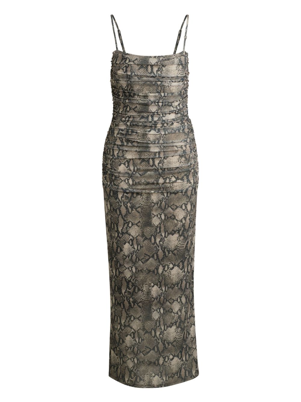 Ruched-detail dress - Black