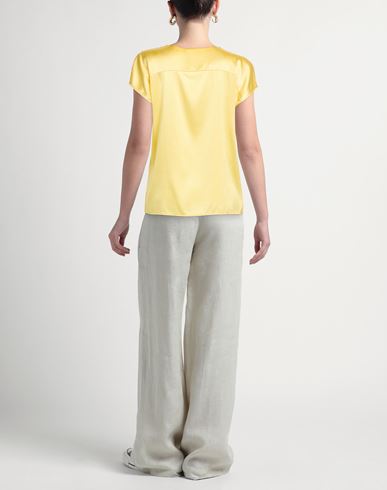 (the Mercer) N. y. Woman Top Yellow Size 8 Silk, Elastane
