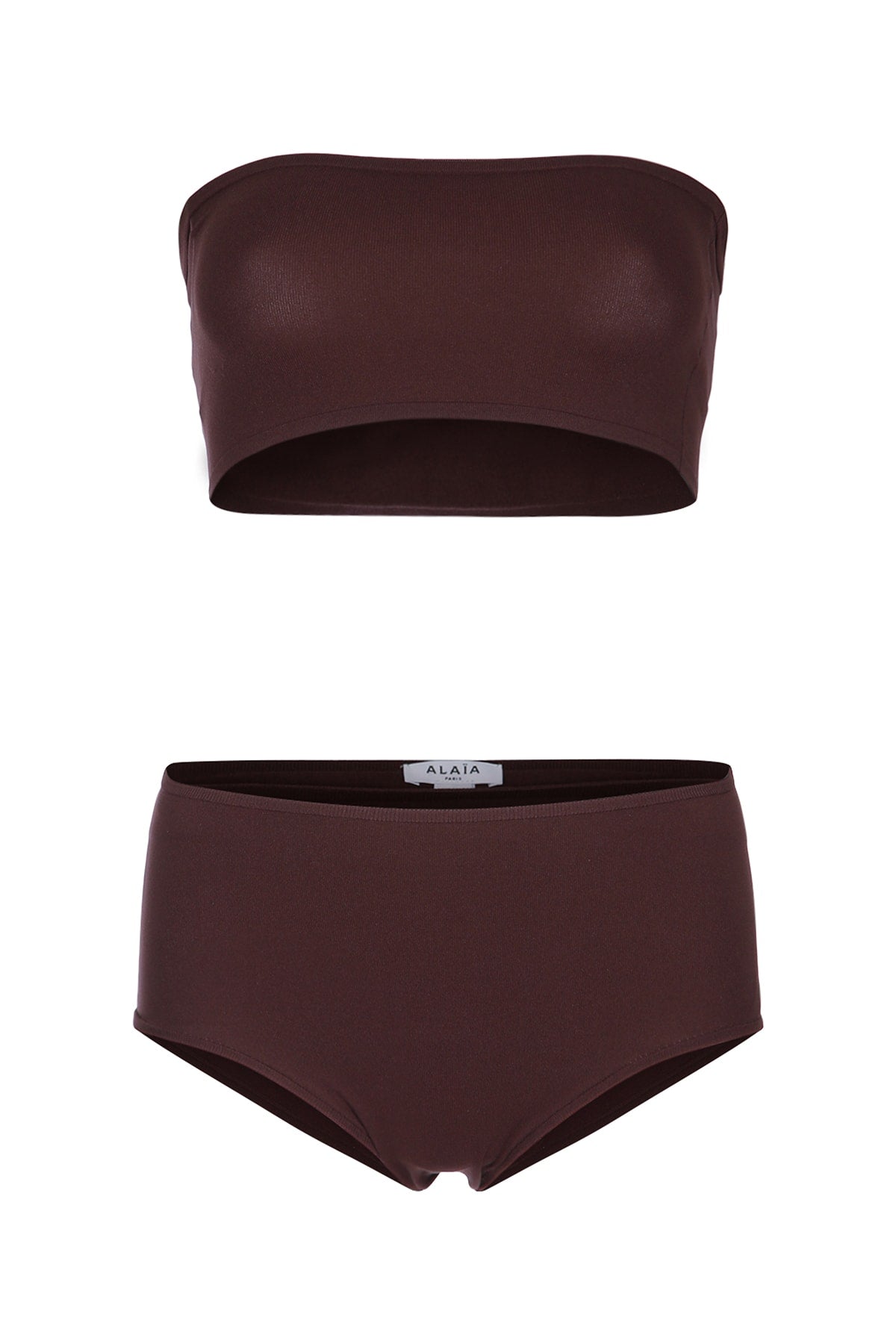 Alaia Second Skin Bikini Set — Brown