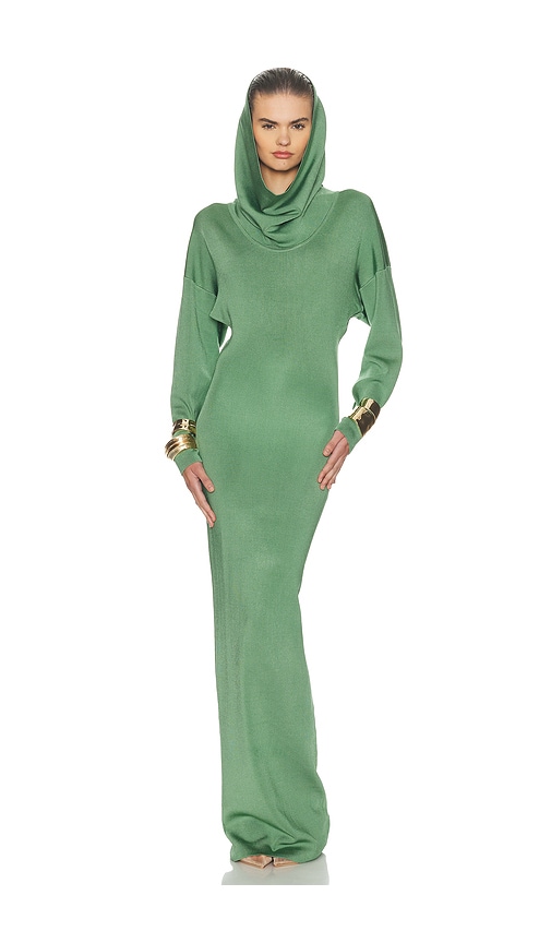 Helsa Emmalynn Cowl Shine Gown in Sage. - XS also in L, M