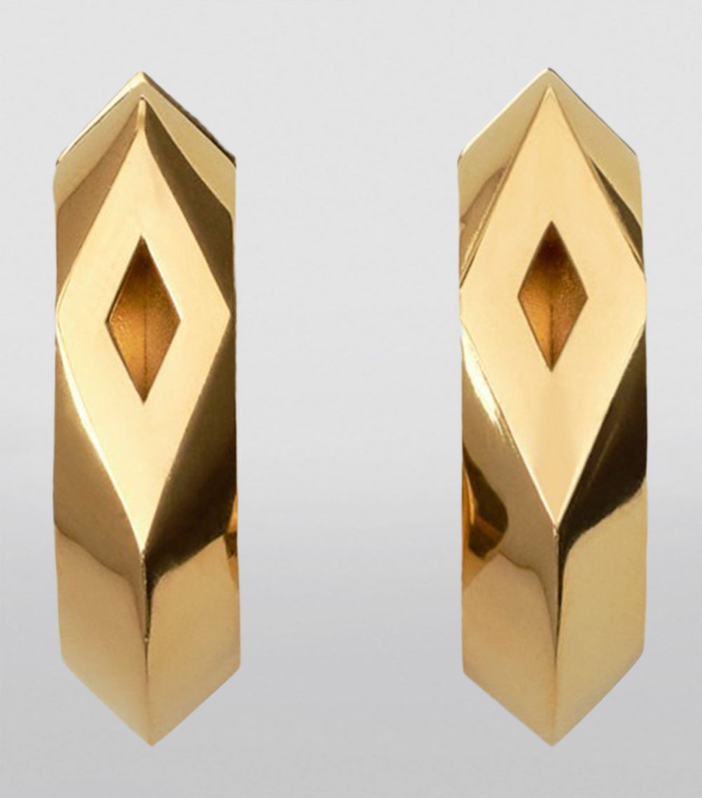 Gold-Plated Silver Hoop Earrings