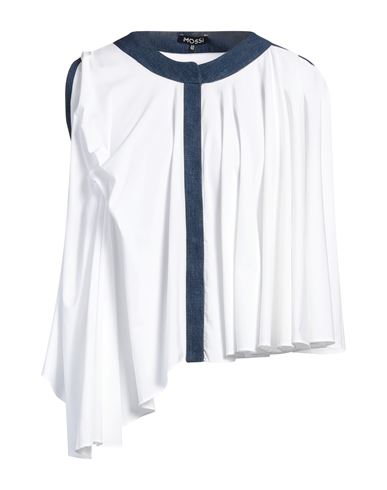 Woman Shirt White Size 6 Cotton, Polyester, Elastane
