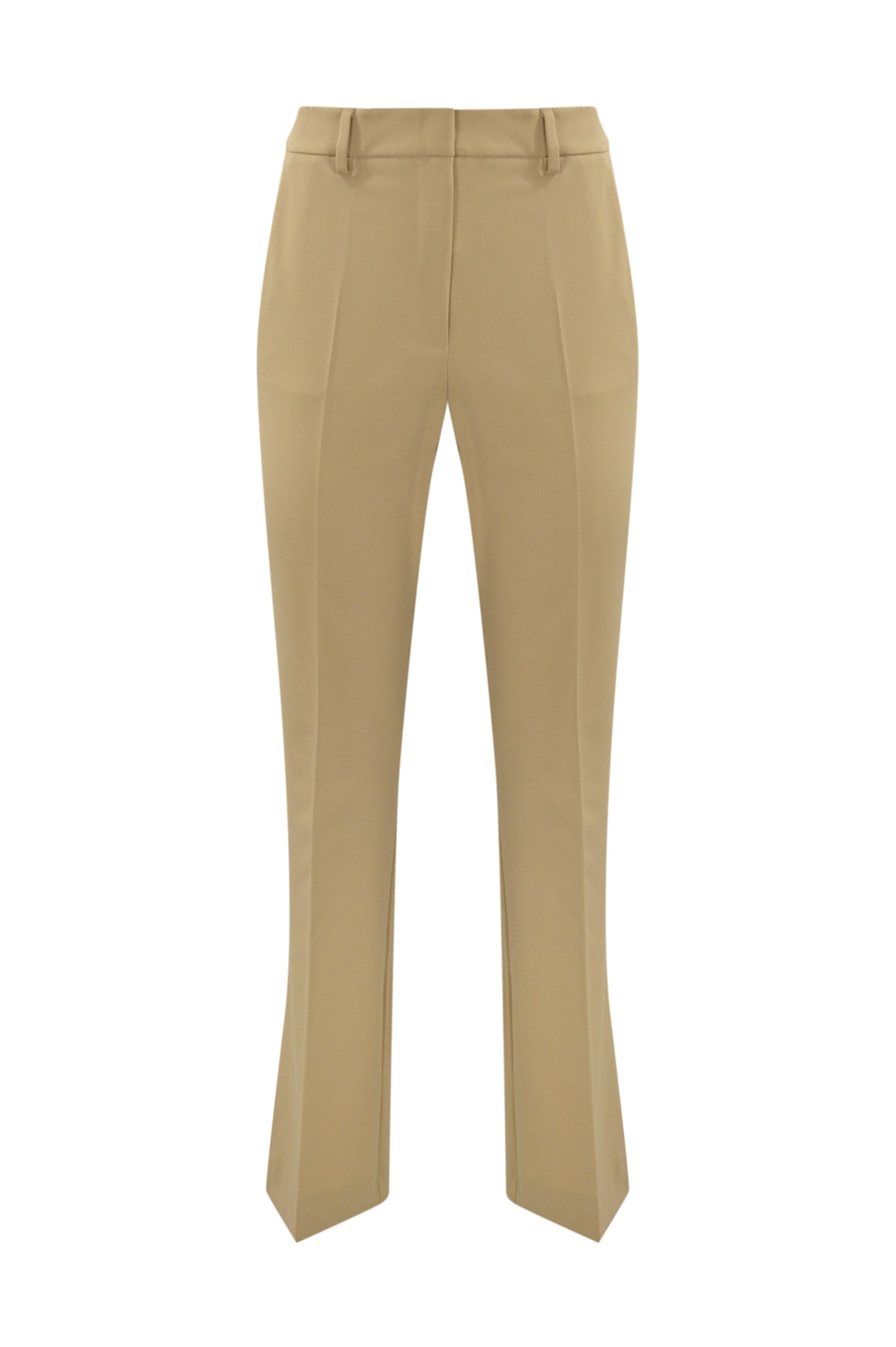 Estasi Straight Trousers In Technical Wool