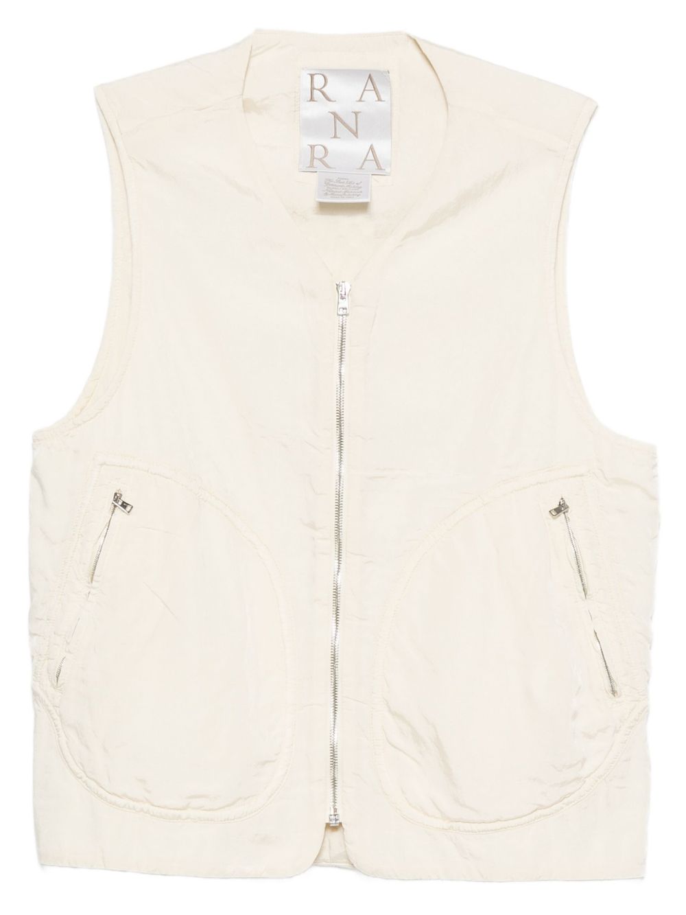 Zip-fastening pocket vest - Neutrals