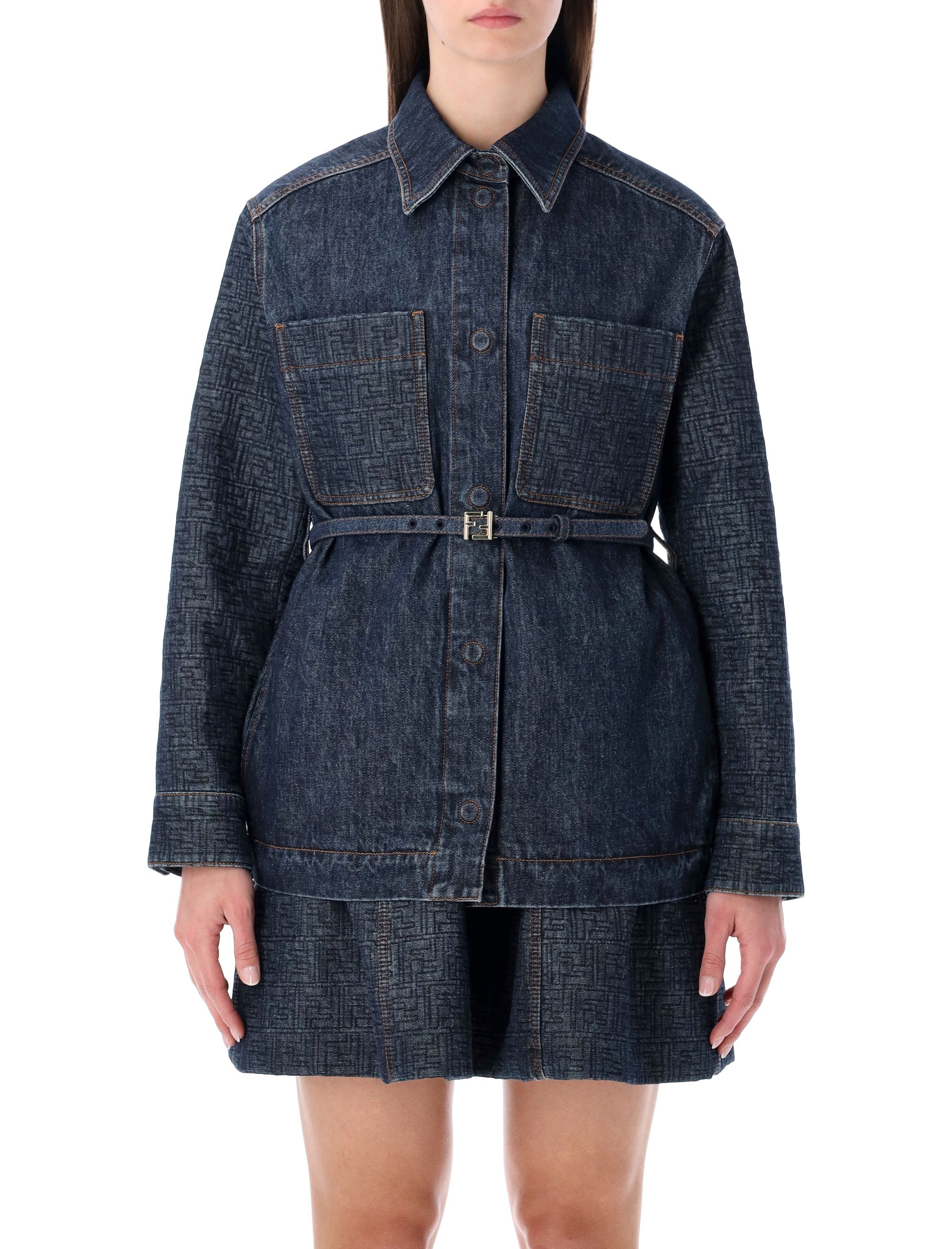 Oversized Go-To Jacket with Quilted Motif - Size 40