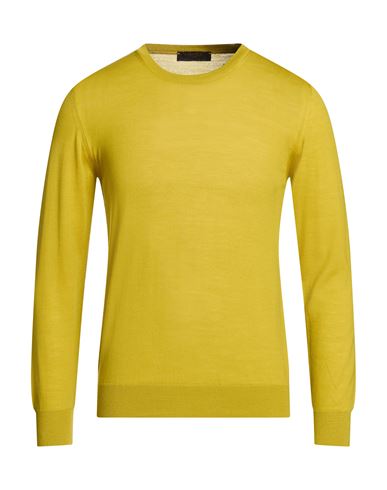 Man Sweater Mustard Size 38 Virgin Wool