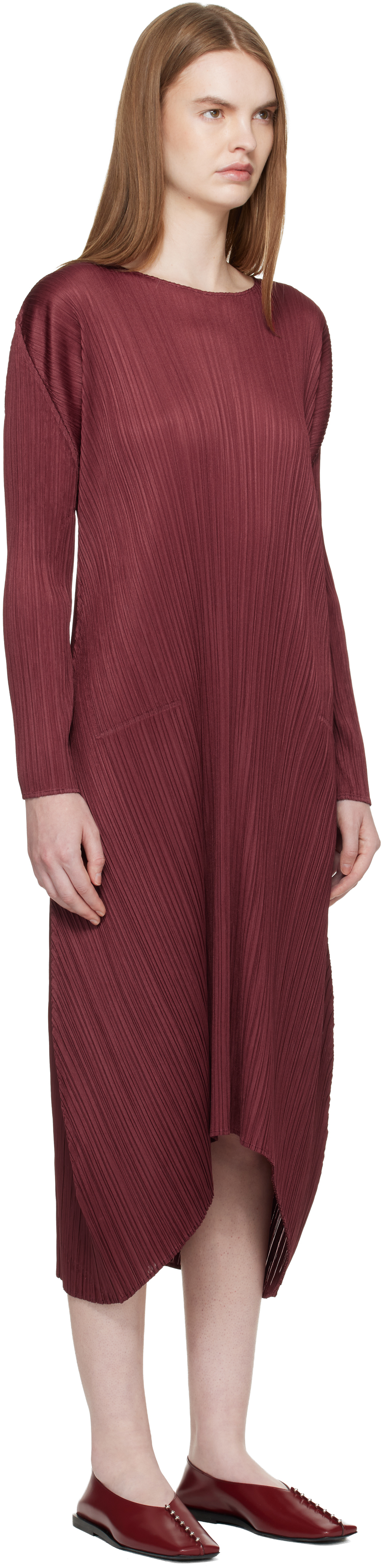 Burgundy Monthly Colors October Midi Dress