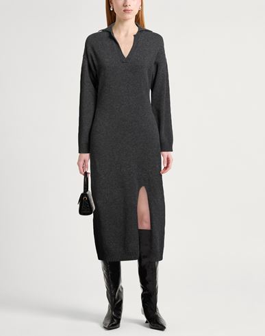 Woman Midi dress Lead Size S Wool, Cashmere