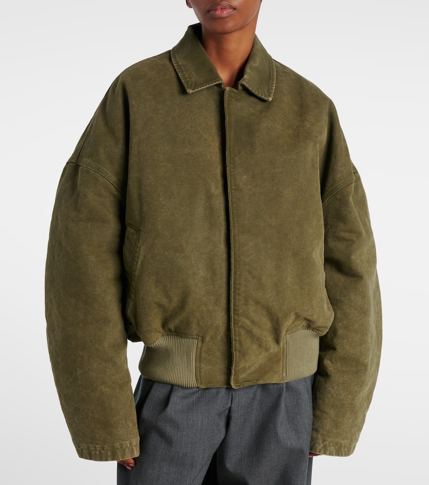Oversized cotton bomber jacket
