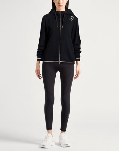 Woman Sweatshirt Black Size XS Cotton, Elastane