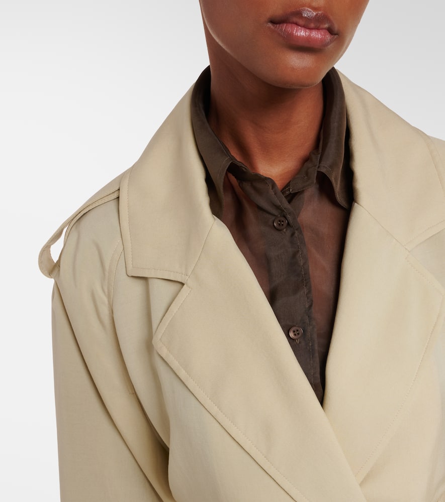 The Frankie Shop Simona cropped trench coat