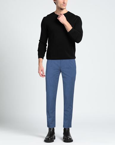 Man Pants Navy Size 34 Polyester, Viscose, Elastane