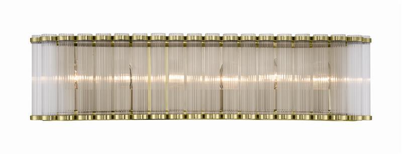 Gold Bathroom Vanity Light from the Glasbury Collection