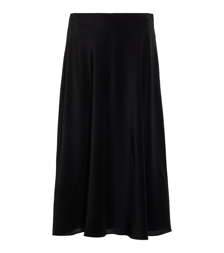 Medela silk satin midi skirt