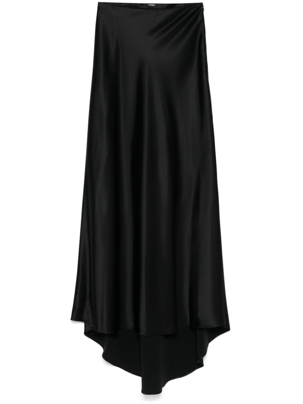 Slip-style satin maxi skirt - Black