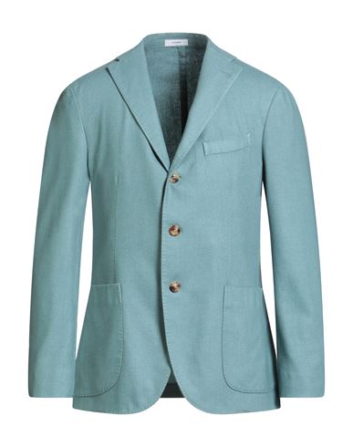 Man Blazer Turquoise Size 38 Wool, Polyester