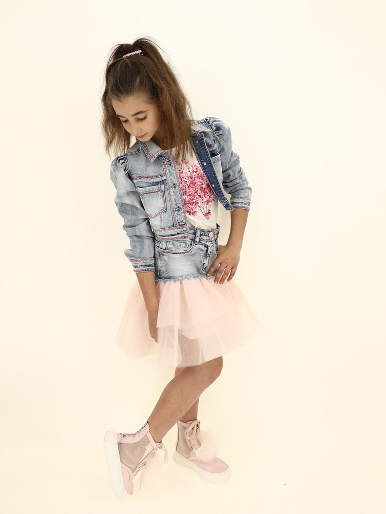 Monnalisa Embellished denim jacket