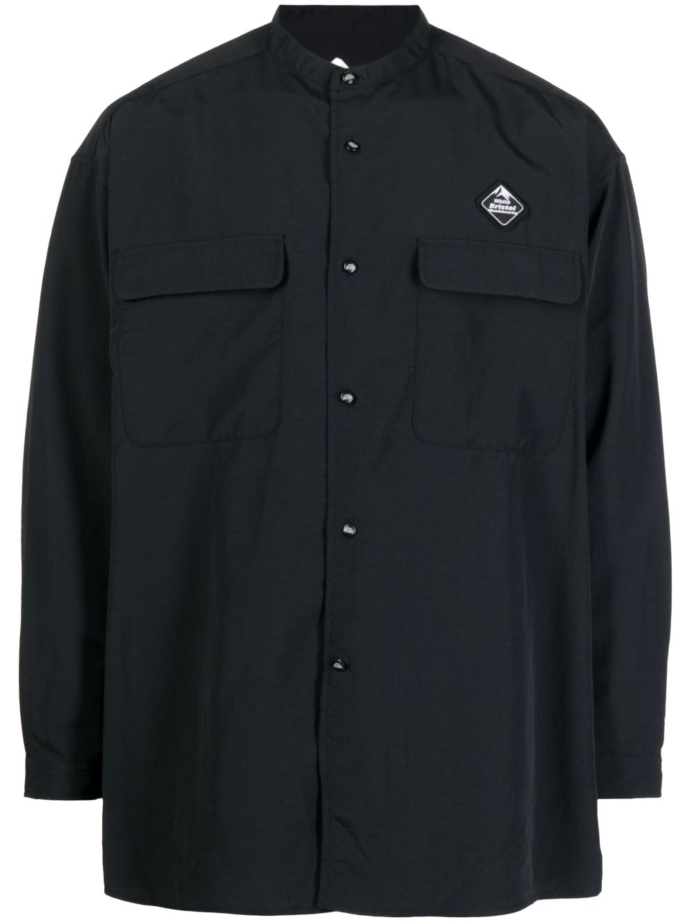 Logo-patch shirt - Black