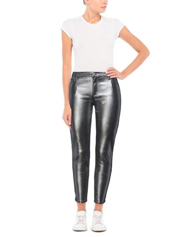 Woman Pants Silver Size 25 Cotton, Polyester, Viscose, Elastane