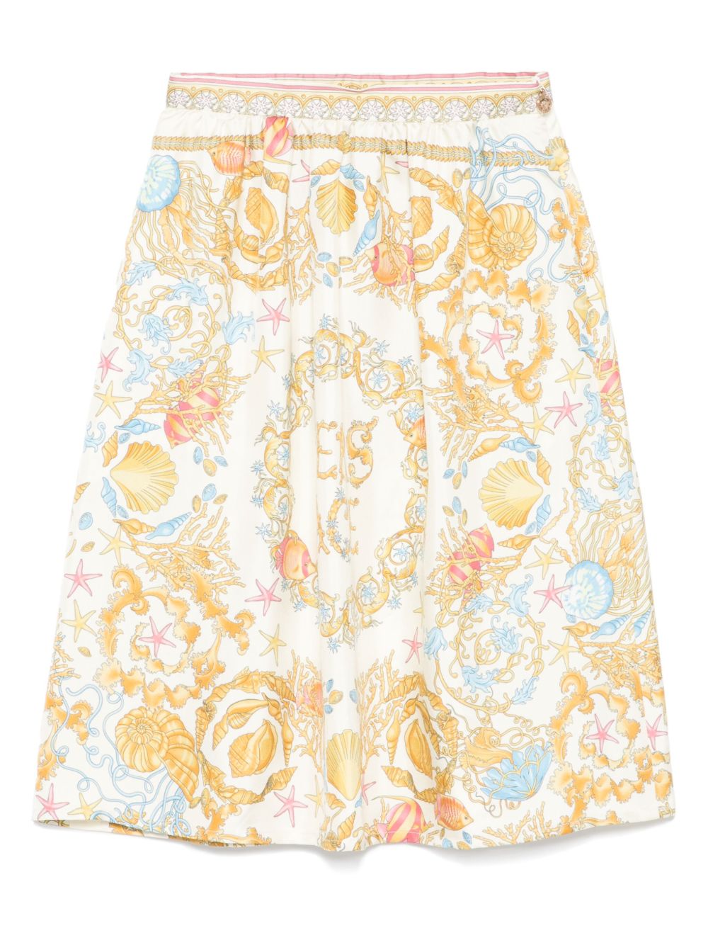 Silk printed skirt - Neutrals