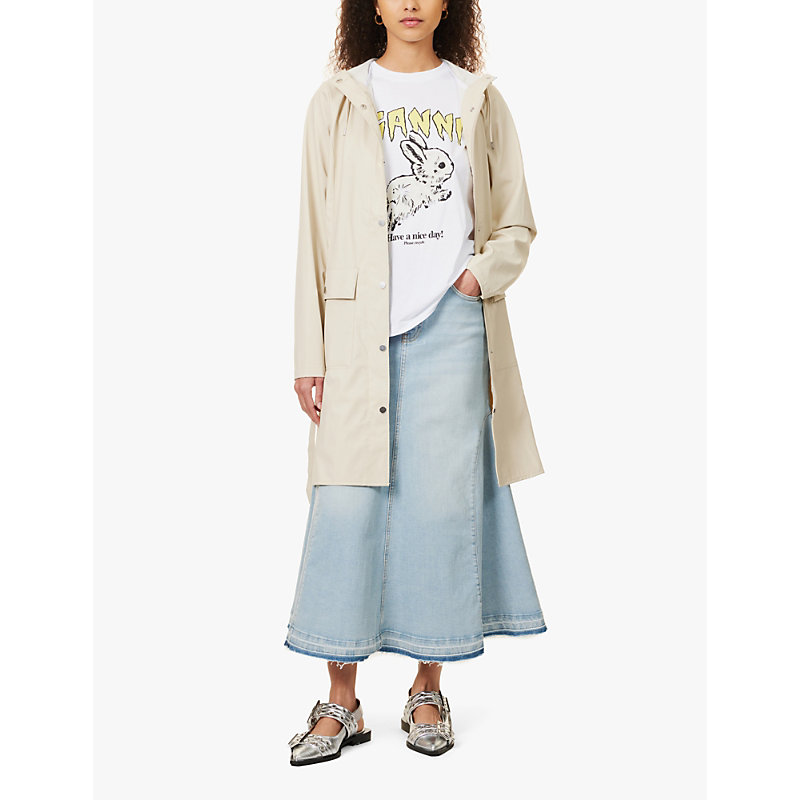 Womens Dune Patch-pocket Drawstring-hood Shell Jacket 